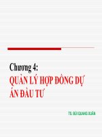 QUẢN lý hợp ĐỒNG dự án đầu tư TS  bùi QUANG XUÂN 