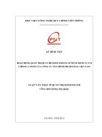 Hoạt động quản trị quan hệ khách hàng sử dụng dịch vụ tài chính cá nhân của Công ty Tài chính Prudential Việt Nam