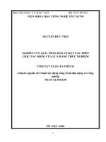 Nghiên cứu giải pháp bảo vệ kết cấu thép chịu tác động của lửa bằng thực nghiệm