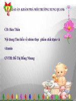 GIÁO án KHÁM PHÁ môi TRƯỜNG XUNG QUANh 