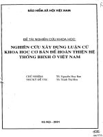Nghiên cứu xây dựng luận cứ khoa học cơ bản để hoàn thiện hệ thống bảo hiểm xã hội ở việt nam 