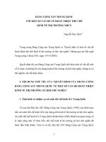 TIỂU LUẬN   ĐẢNG CỘNG sản TRUNG QUỐC với một số vấn đề về HOÀN THIỆN THỂ CHẾ KINH tế THỊ TRƯỜNG ĐỊNH HƯỚNG xã hội CHỦ NGHĨA