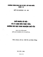Từ lý luận đến thực tiễn những bài học kinh nghiệm chủ yếu 