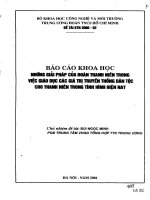 Những giải pháp của đoàn thanh niên trong việc giáo dục các giá trị truyền thống dân tộc cho thanh niên trong tình hình hiện nay 