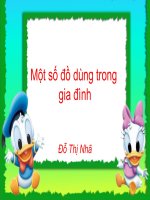 Một số đồ dùng trong gia đình 