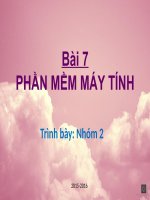 Tin học 10  bài 7  phần mềm máy tính 
