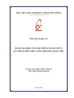 Đánh giá hiệu năng hệ thống FSO sử dụng kỹ thuật  điều chế cường độ sóng mang phụ