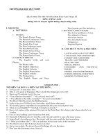 đề cương ôn thi cao học môn tiếng anh