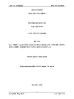 giải pháp tăng cường giám sát hoạt động các công ty chứng khoán trên thị trường chứng khoán việt nam 