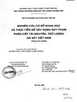 Nghiên cứu cơ sở khoa học và thực tiễn để xây dựng quy phạm phân cấp tài nguyên, trữ lượng đá sét việt nam 
