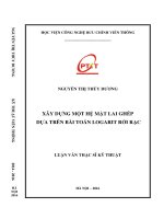 Xây dựng một hệ mật mã lai ghép dựa trên bài toán logarit rời rạc (LV thạc sĩ)