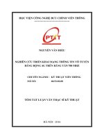 Nghiên cứu triển khai mạng thông tin vô tuyến băng rộng 4G trên băng tần 700 MHZ