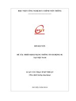 Triển khai mạng thông tin di động 4g tại việt nam