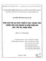 Văn hóa và sự phát triển ở các trung tâm chính của chủ nghĩa tư bản hiện đại (mỹ, tây âu, nhật bản) 