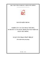 Nghiên cứu các giải thuật tiến hóa, di truyền và ứng dụng trong bài toán thiết kế mạng viễn thông