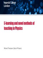 E learning and novel methods of teaching in physics 