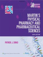 Martins physical pharmacy and pharmaceutical sciences (physical chemical and biopharmaceutical principles in the pharmaceutical sciences) sixth edition   patrick sinko 