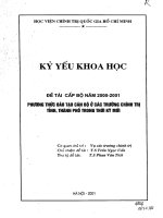 Phương thức đào tạo cán bộ ở các trường chính trị tỉnh, thành phố trong thời kỳ mới 
