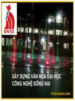 XÂY DỰNG văn hóa đại học CÔNG NGHỆ ĐỒNG NAI 