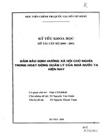 Đảm bảo định hướng xã hội chủ nghĩa trong hoạt động quản lý của nhà nước ta hiện nay 
