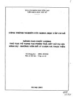 Nâng cao chất lượng thủ tục tố tụng tại phiên tòa xét xử vụ án hình sự những vấn đề lý luận và thực tiễn 