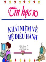 Tin học 10  bài 10  khái niệm về hệ điều hành 