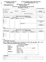 BỘ đề THI HSG lớp 9 môn TIẾNG ANH TỈNH ĐỒNG THÁP 