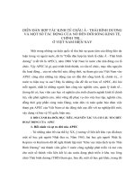 TIỂU LUẬN   DIỄN đàn hợp tác KINH tế CHÂU á THÁI BÌNH DƯƠNG và một số tác ĐỘNG của nó đến đời SỐNG KINH tế, CHÍNH TRỊ ở VIỆT NAM HIỆN NAY