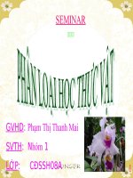 Bài semina phân loại học thực vật 