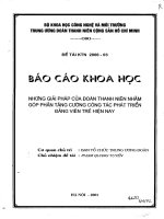 Những giải pháp của đoàn thanh niên nhằm góp phần tăng cường công tác phát triển đảng viên trẻ hiện nay 