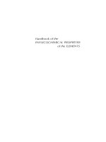 Handbook of the physicochemical properties of the elements g  v  samsonov (auth ), g  v  samsonov (eds ) 