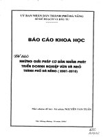 Những giải pháp cơ bản nhằm phát triển doanh nghiệp vừa và nhỏ thành phố đà nẵng (2001 2010) 