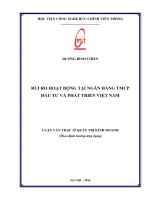 Rủi ro hoạt động tại Ngân hàng TMCP Đầu tư và phát triển Việt Nam