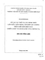 Về các xu thế và các hình thức liên kết, liên minh, tập hợp lực lượng trên thế giới hiện nay chiến lược và sách lược của chúng ta 