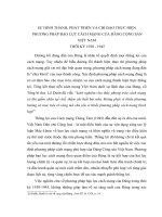 TIỂU LUẬN   sự HÌNH THÀNH, PHÁT TRIỂN và CHỈ đạo THỰC HIỆN PHƯƠNG PHÁP bạo lực của CÁCH MẠNG VIỆT NAM THỜI kỳ 1930   1945