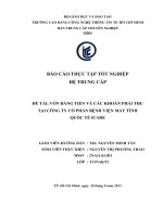 Vốn bằng tiền và các khoản phải thu tại công ty cổ phần bệnh viện máy tính quốc tế icare 