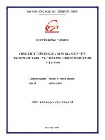 Công tác tuyển dụng và đánh giá nhân viên tại Công ty TNHH TNT – Vietrans Express Wordlwide (Việt Nam)