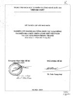 Nghiên cứu đánh giá tổng hợp các loại hình tai biến địa chất lãnh thổ việt nam và các giải pháp phòng tránh (giai đoạn II phần bắc trung bộ) 