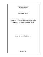 Luận án Nghiên cứu nhiễu loạn điện áp trong lưới điện phân phối