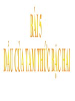 dấu của tam thức bậc 2 