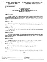 BỘ đề THI HSG lớp 9 môn LỊCH sử 