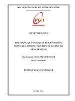 HOẠT ĐỘNG QUẢN TRỊ QUAN HỆ KHÁCH HÀNG THÔNG QUA PHƯƠNG TIỆN ĐIỆN TỬ (ECRM) TẠI MUACHUNG.VN