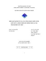 Hiệu quả kinh tế của các công đoạn chăn nuôi, giết mổ và phân phối sản phẩm thịt gà tại thành phố Cần Thơ