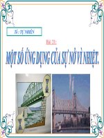 Bài  một số ứng dụng của sự nở vì nhiệt   vật lý 6 