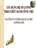 Xây Dựng Hệ Số Lương Theo Chức Danh Công Việc