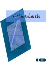 Bài Giảng Kỹ Năng Phỏng Vấn