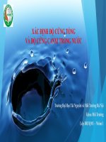 Xác định độ cứng tổng và độ cứng can xi
