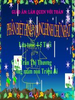 bài giảng nhận biết phân biệt hình vuông hình chữ nhật 