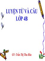 Chủ ngữ trong câu kể ai là gì LTVC lớp 4 số 7 