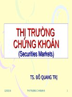 Bài giảng Thị Trường Chứng Khoán(Securities Markets)